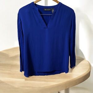 I.N.C International Concepts Womens Top Royal Blue Lightweight Size XS